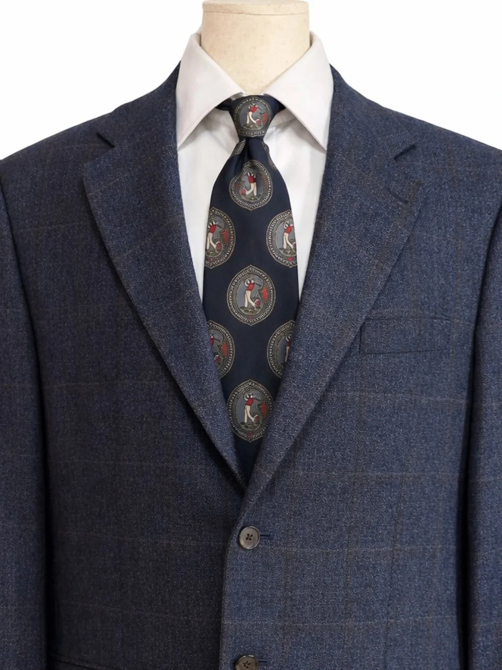 Bruno Piattelli windowpane wool Sportcoat. 43L
